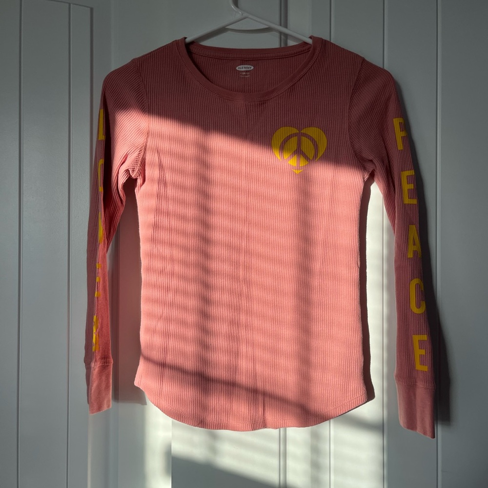 Old navy girls long sleeve peace shirt